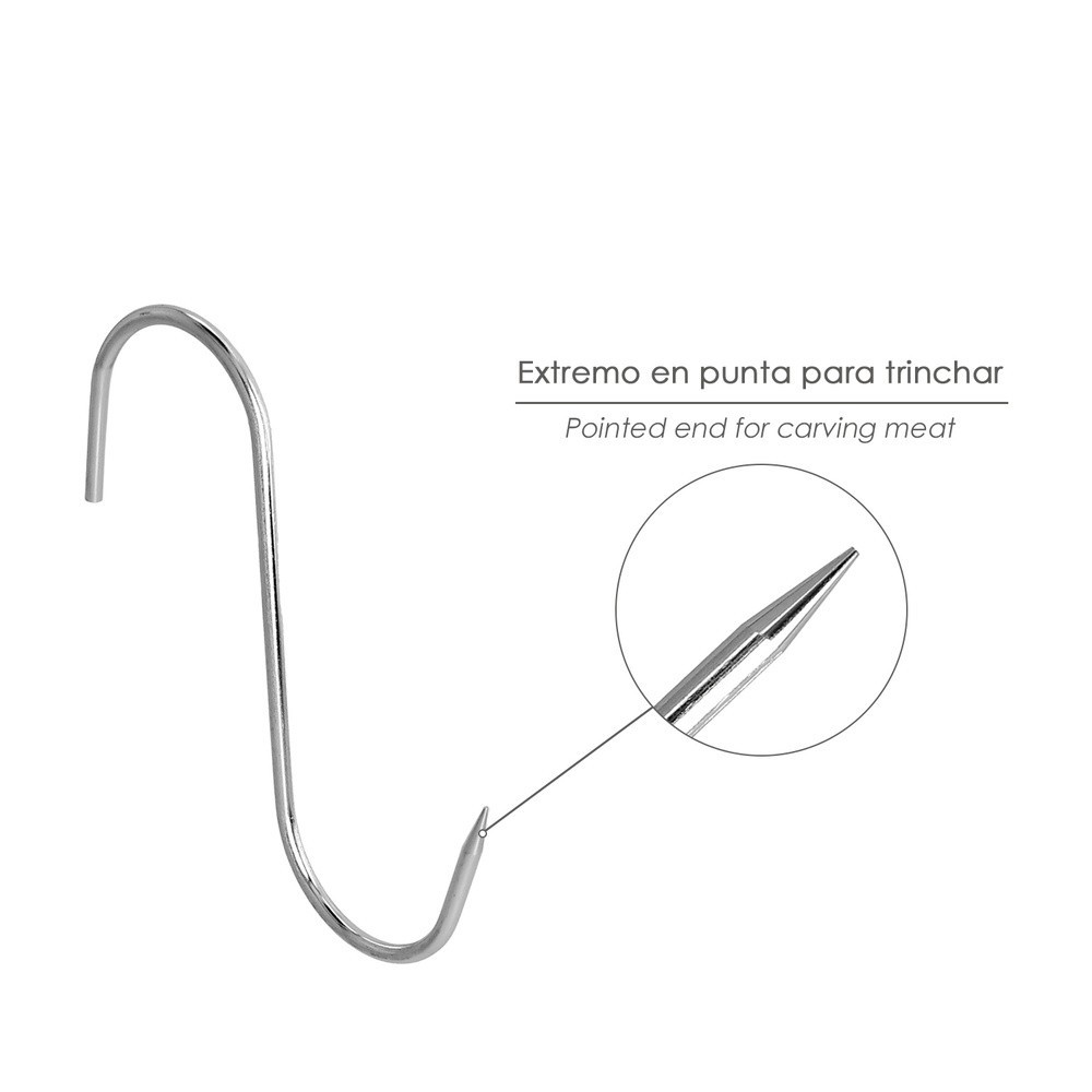 Gancho Carnicero Acero Inoxidable 140 mm, al por Mayor | Almacén de Ferretería