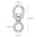 Grillete Giratorio Simple Acero    6mm al por Mayor | Almacén de Ferretería
