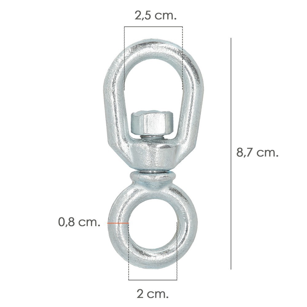 Grillete Giratorio Simple Acero    8 mm, al por Mayor | Almacén de Ferretería
