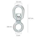 Grillete Giratorio Simple Acero    8 mm, al por Mayor | Almacén de Ferretería