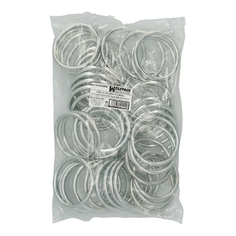 Anilla Zincada  6,0x60 mm, (Bolsa  50 Unidades) al por Mayor | Almacén de Ferretería