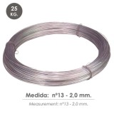 Alambre Galvanizado Rollo 25 Kg, Nº 13 - 2,0 mm, al por Mayor | Almacén de Ferretería