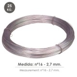 Alambre Galvanizado Rollo 25 Kg, Nº 16 - 2,7 mm, al por Mayor | Almacén de Ferretería