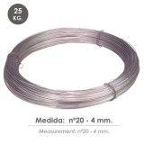 Alambre Galvanizado Rollo 25 Kg, Nº 20 - 4 mm, al por Mayor | Almacén de Ferretería