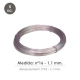 Alambre Galvanizado Rollo  5 kg, Nº  6 - 1,1 mm, al por Mayor | Almacén de Ferretería