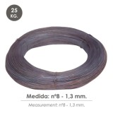 Alambre Recocido Rollo 25 kg, Nº8 - 1,3 mm, al por Mayor | Almacén de Ferretería