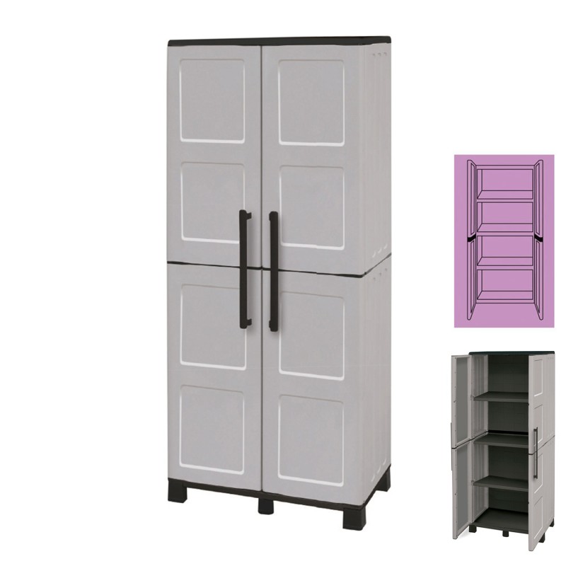 Armario Resina 68x37x169 cm, Alto,