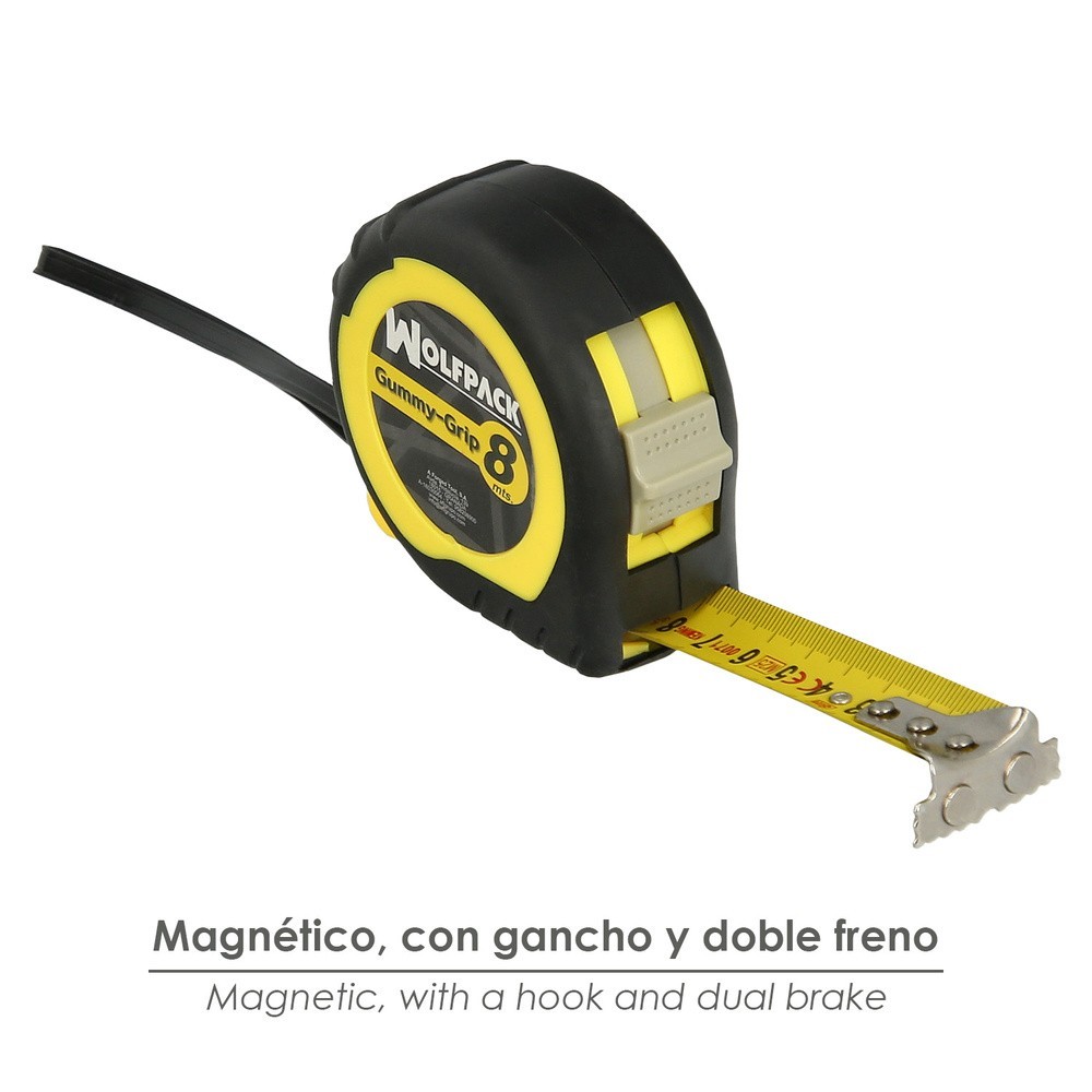 Flexometro Magnetico Grip Topline Con Freno 8 metros / 25 mm, al por Mayor | Almacén de Ferretería