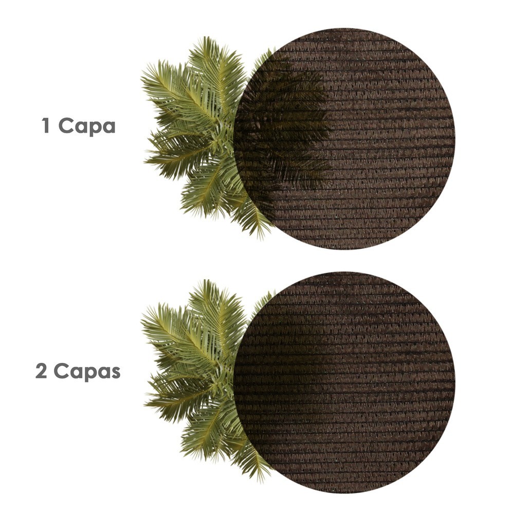 Malla Sombreo Rollo 1 x 50 metros, Reduce Radiación, Protección Jardín y Terraza, Regula Temperatura, Color Marrón al por Mayor 