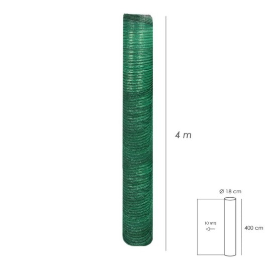 Malla Sombreo Rollo 4 x 50 metros, Reduce Radiación, Protección Jardín y Terraza, Regula Temperatura, Color Verde Claro al por M