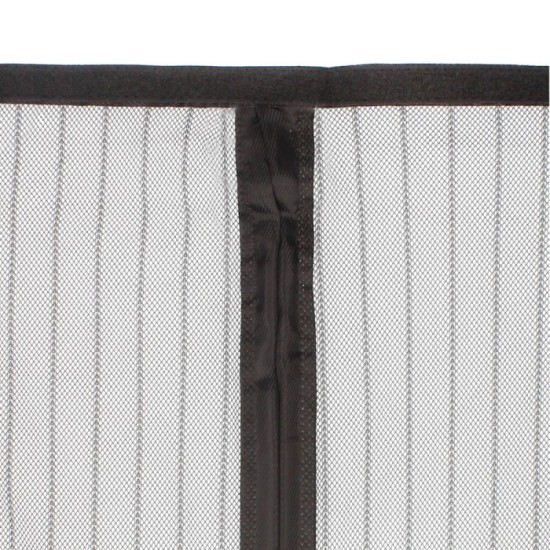 Cortina Mosquitera Para Puertas Con Cierre Central Magnetico Automatico 120 x 240 (Alt,) cm, Color Negro, al por Mayor | Almacén