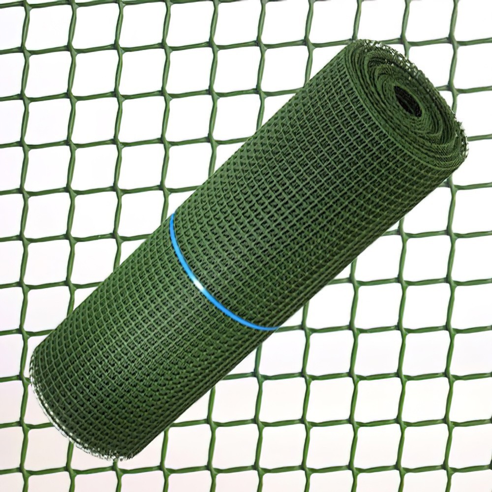 Malla Cuadrada Plastico 2,0 cm, x 1 metro, Verde Rollo 25 metros, al por Mayor | Almacén de Ferretería
