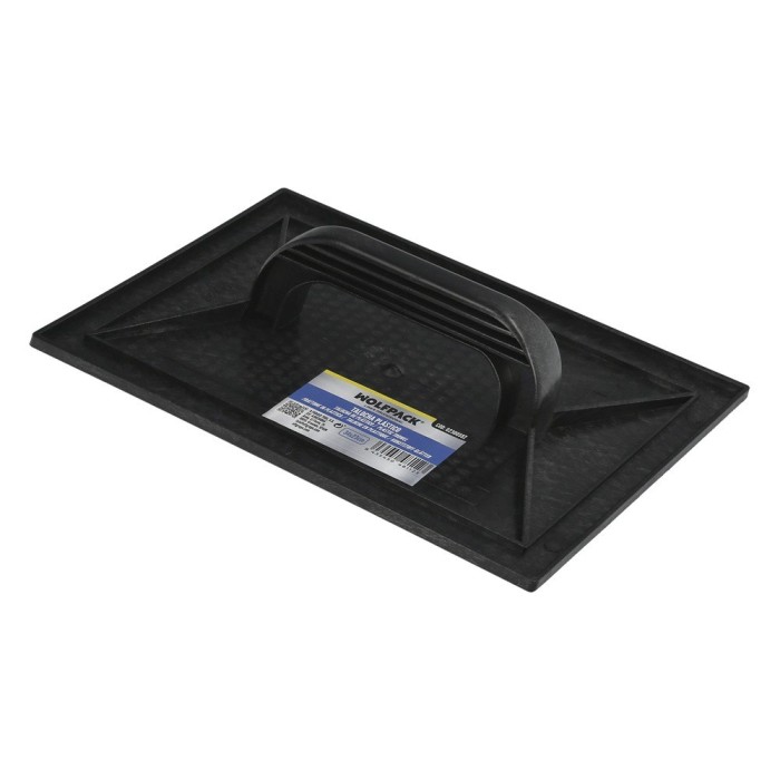 Talocha Plastico 34 x 23 cm, Mango Redondo Negro Con Alveolos al por Mayor | Almacén de Ferretería