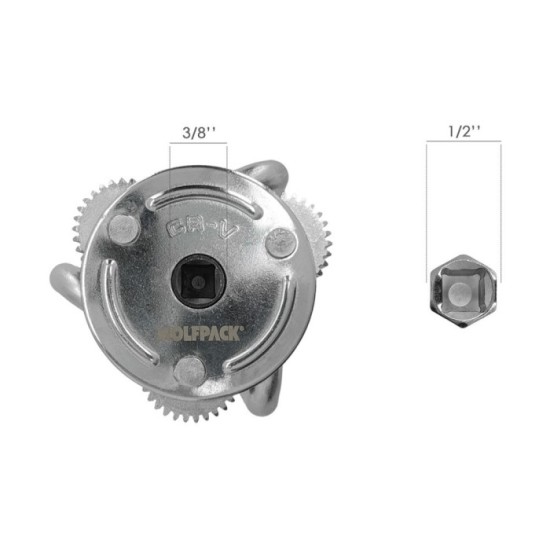 Llave Filtro Aceite Araña Universal Ø 8 A Ø 13,5 cm, llave Filtro 3 Garras, Llave Filtro Universal, Llave Filtro Coche / Moto al