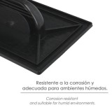 Talocha Plastico 34 x 23 cm, Mango Redondo Negro Con Alveolos al por Mayor | Almacén de Ferretería