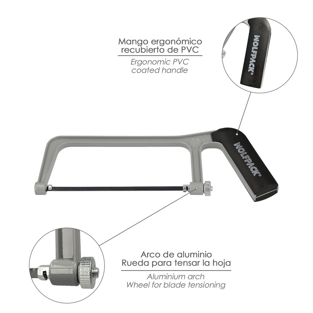 Arco Sierra Mini Profesional Aluminio Hoja 150 mm, Serrucho, Segueta, Segueta, Mini Arco Sierra al por Mayor | Almacén de Ferret