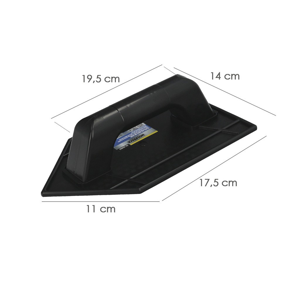 Talocha Plastico Punta Mango Redondo 26 x 14 cm, Negro Con Alveolos al por Mayor | Almacén de Ferretería