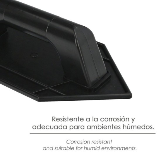 Talocha Plastico Punta Mango Redondo 26 x 14 cm, Negro Con Alveolos al por Mayor | Almacén de Ferretería