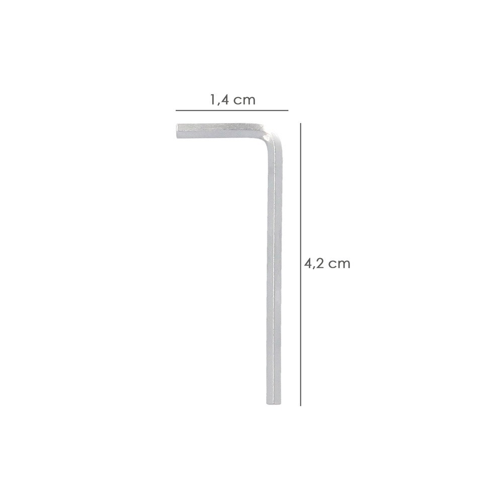 Llave Allen Standar Acero Cromo Vanadio Profesional 1,5 mm, Llave Hexagonal, Llave Allen Taller Mecanica, Llave Allen Bricolaje 