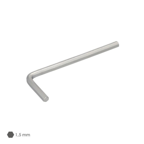 Llave Allen Standar Acero Cromo Vanadio Profesional 1,5 mm, Llave Hexagonal, Llave Allen Taller Mecanica, Llave Allen Bricolaje 