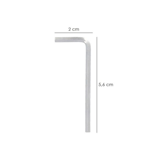 Llave Allen Standar Acero Cromo Vanadio Profesional 2,5 mm, Llave Hexagonal, Llave Allen Taller Mecanica, Llave Allen Bricolaje 