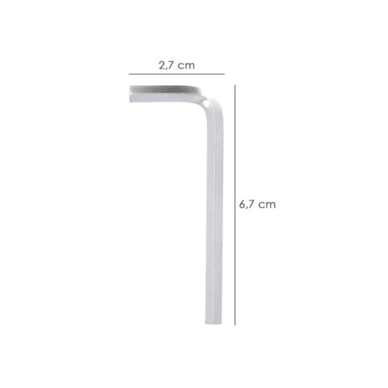 Llave Allen Standar Acero Cromo Vanadio Profesional 4,0 mm, Llave Hexagonal, Llave Allen Taller Mecanica, Llave Allen Bricolaje 
