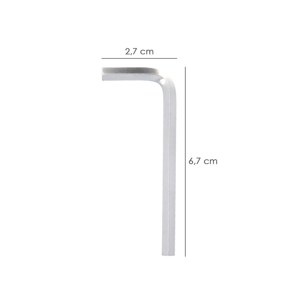 Llave Allen Standar Acero Cromo Vanadio Profesional 4,0 mm, Llave Hexagonal, Llave Allen Taller Mecanica, Llave Allen Bricolaje 