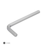 Llave Allen Standar Acero Cromo Vanadio Profesional 4,0 mm, Llave Hexagonal, Llave Allen Taller Mecanica, Llave Allen Bricolaje 