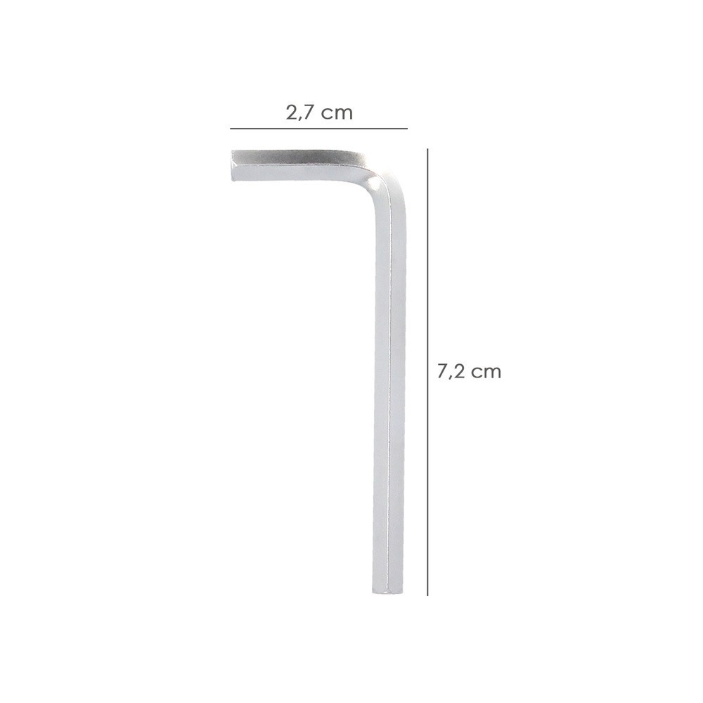 Llave Allen Standar Acero Cromo Vanadio Profesional 4,5 mm, Llave Hexagonal, Llave Allen Taller Mecanica, Llave Allen Bricolaje 