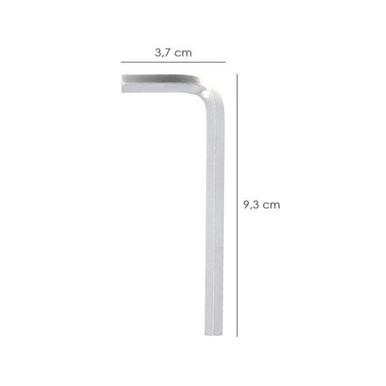 Llave Allen Standar Acero Cromo Vanadio Profesional 6,0 mm, Llave Hexagonal, Llave Allen Taller Mecanica, Llave Allen Bricolaje 