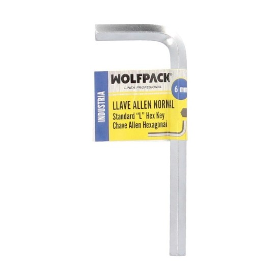 Llave Allen Standar Acero Cromo Vanadio Profesional 6,0 mm, Llave Hexagonal, Llave Allen Taller Mecanica, Llave Allen Bricolaje 