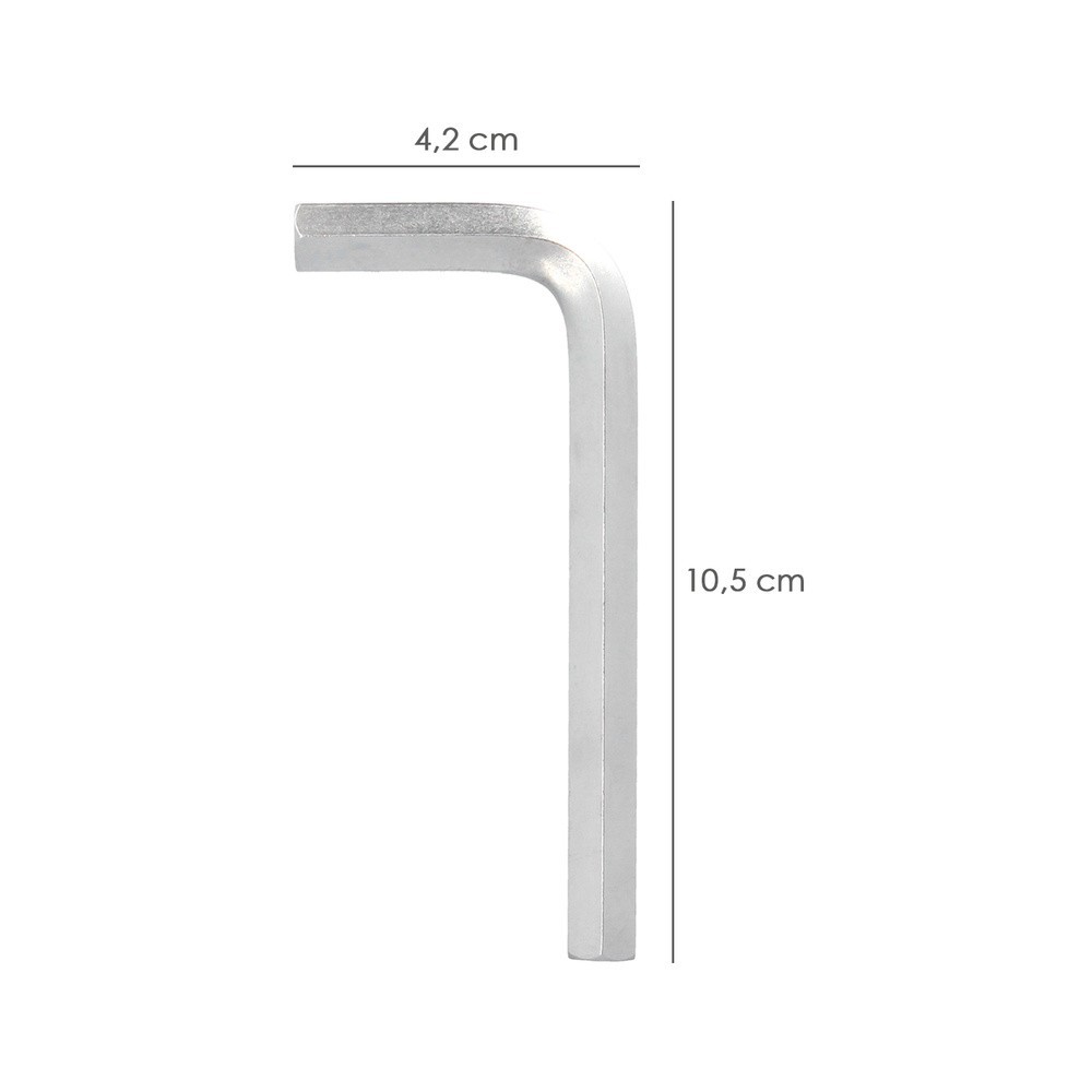Llave Allen Standar Acero Cromo Vanadio Profesional 8,0 mm, Llave Hexagonal, Llave Allen Taller Mecanica, Llave Allen Bricolaje 