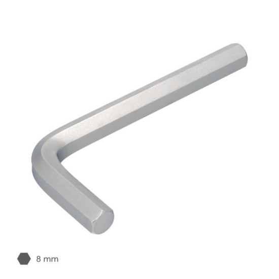 Llave Allen Standar Acero Cromo Vanadio Profesional 8,0 mm, Llave Hexagonal, Llave Allen Taller Mecanica, Llave Allen Bricolaje 