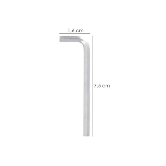 Llave Allen Larga Acero Cromo Vanadio Profesional 1,5 mm, Llave Hexagonal, Llave Allen Taller Mecanica, Llave Allen Bricolaje al