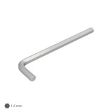 Llave Allen Larga Acero Cromo Vanadio Profesional 1,5 mm, Llave Hexagonal, Llave Allen Taller Mecanica, Llave Allen Bricolaje al