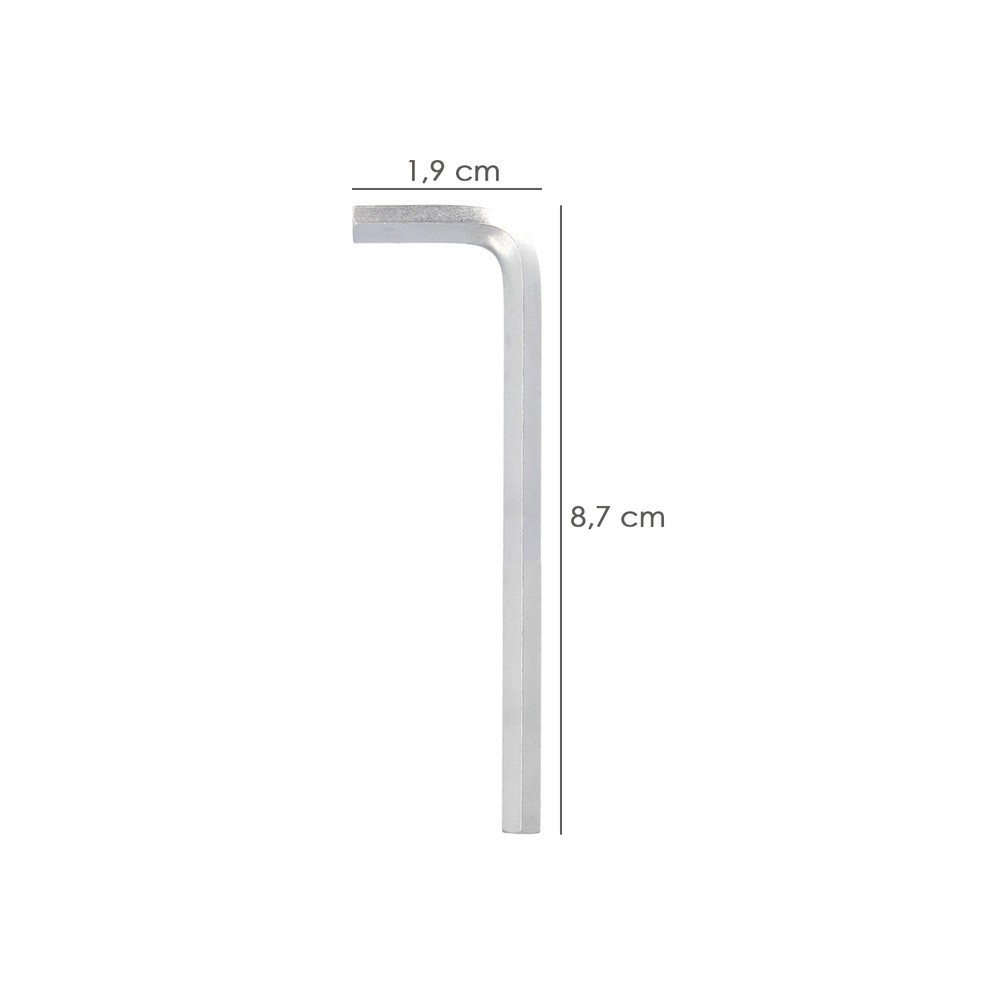 Llave Allen Larga Acero Cromo Vanadio Profesional 2,5 mm, Llave Hexagonal, Llave Allen Taller Mecanica, Llave Allen Bricolaje al