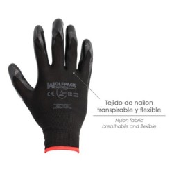 Guantes Nitrilo / Poliester Impregnado 6" (Par)