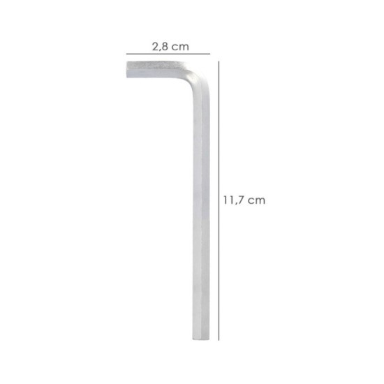 Llave Allen Larga Acero Cromo Vanadio Profesional 5,0 mm, Llave Hexagonal, Llave Allen Taller Mecanica, Llave Allen Bricolaje al