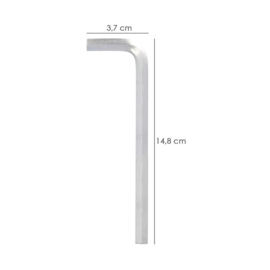 Llave Allen Larga Acero Cromo Vanadio Profesional 7,0 mm, Llave Hexagonal, Llave Allen Taller Mecanica, Llave Allen Bricolaje al