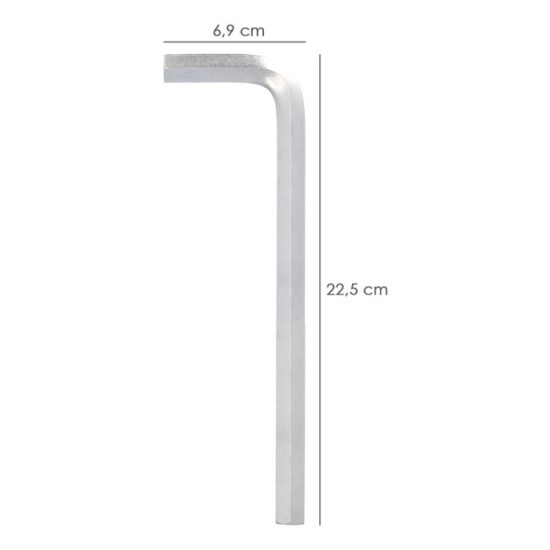Llave Allen Larga Acero Cromo Vanadio Profesional 14,0 mm, Llave Hexagonal, Llave Allen Taller Mecanica, Llave Allen Bricolaje a