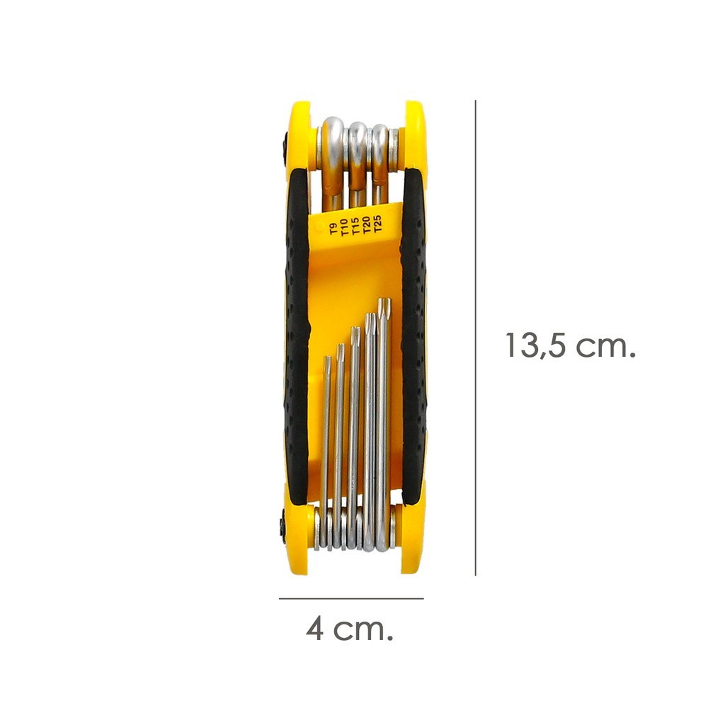 Juego Llaves Torx Plegable  8 Piezas Inviolable, Llave Torx Hexagonal, Llave Estrella, Llave Allen Estrella al por Mayor | Almac