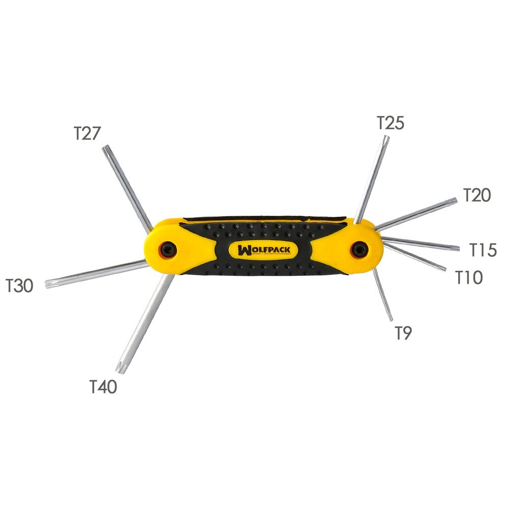 Juego Llaves Torx Plegable  8 Piezas Inviolable, Llave Torx Hexagonal, Llave Estrella, Llave Allen Estrella al por Mayor | Almac