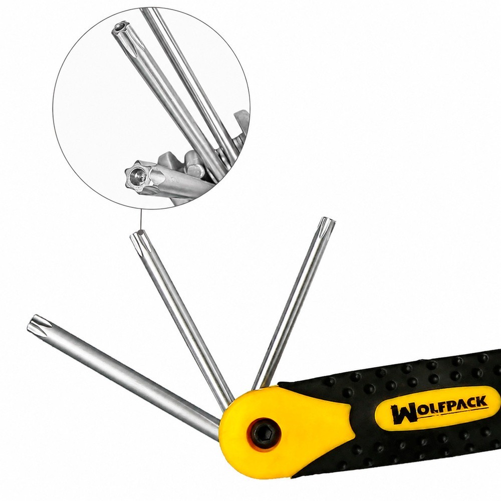 Juego Llaves Torx Plegable  8 Piezas Inviolable, Llave Torx Hexagonal, Llave Estrella, Llave Allen Estrella al por Mayor | Almac