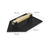 Talocha Plastico Punta Mango Madera 27 x 18 cm, Negro Con Alveolos, al por Mayor | Almacén de Ferretería