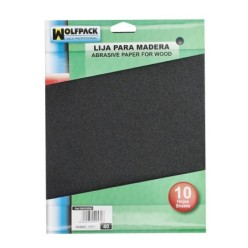 Lija Madera Grano 40 (Pack 10 pliegos)