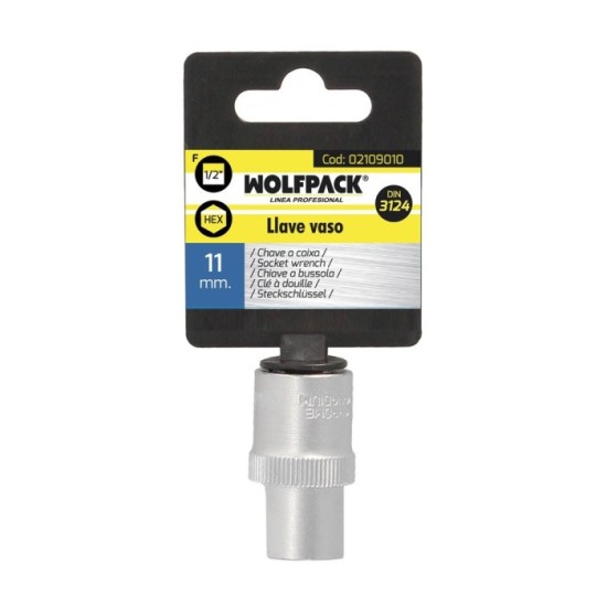 Llave Vaso 1/2" Hexagonal 11 mm, Perfil de 6 caras, Acero Cromo Vanadio, Aristas Redondas al por Mayor | Almacén de Ferretería