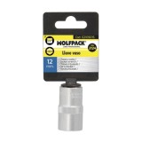 Llave Vaso 1/2" Hexagonal 12 mm, Perfil de 6 caras, Acero Cromo Vanadio, Aristas Redondas al por Mayor | Almacén de Ferretería