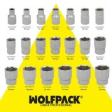 Llave Vaso 1/2" Hexagonal 22 mm, Perfil de 6 caras, Acero Cromo Vanadio, Aristas Redondas al por Mayor | Almacén de Ferretería