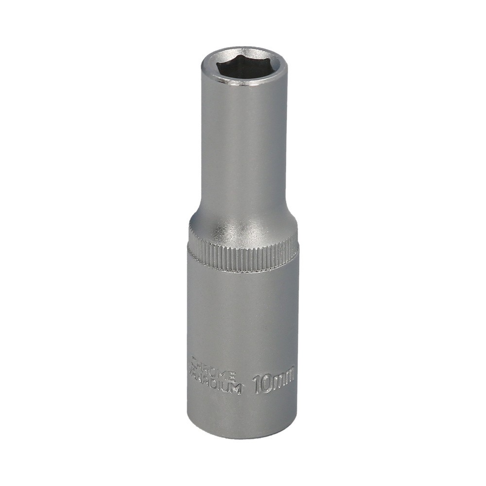 Llave Vaso 1/2" Hexagonal Larga 10 mm, Perfil de 6 caras, Acero Cromo Vanadio, Aristas Redondas al por Mayor | Almacén de Ferret