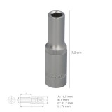 Llave Vaso 1/2" Hexagonal Larga 10 mm, Perfil de 6 caras, Acero Cromo Vanadio, Aristas Redondas al por Mayor | Almacén de Ferret